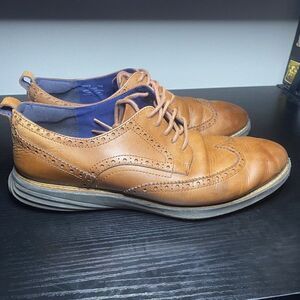 Cole Haan Grand Evolution Wingtip British Tan Shoes Sneakers C26385 Men's 11 M